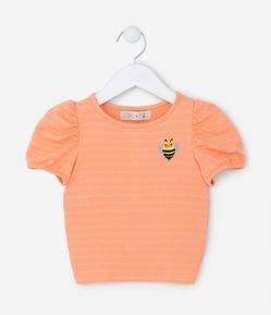 Blusa Infantil Texturizada com Amarração nas Costas - Tam 1 a 5 Anos
