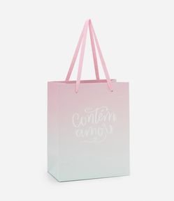 Embalagem de Presente Pequena com Estampa Degradê e Lettering Contém Amor