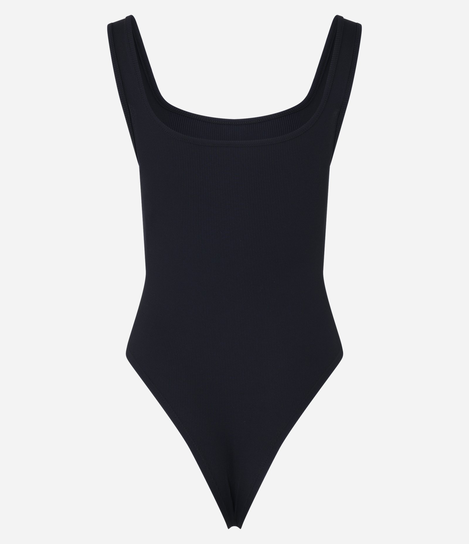 Body Básico em Ribana com Decote Quadrado Preto 9