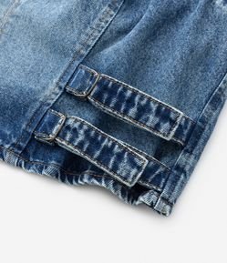 Top sem Alças em Jeans com Fivelas Curve & Plus Size