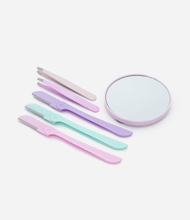 Kit para Olhos com Espelho Pinça e Navalha