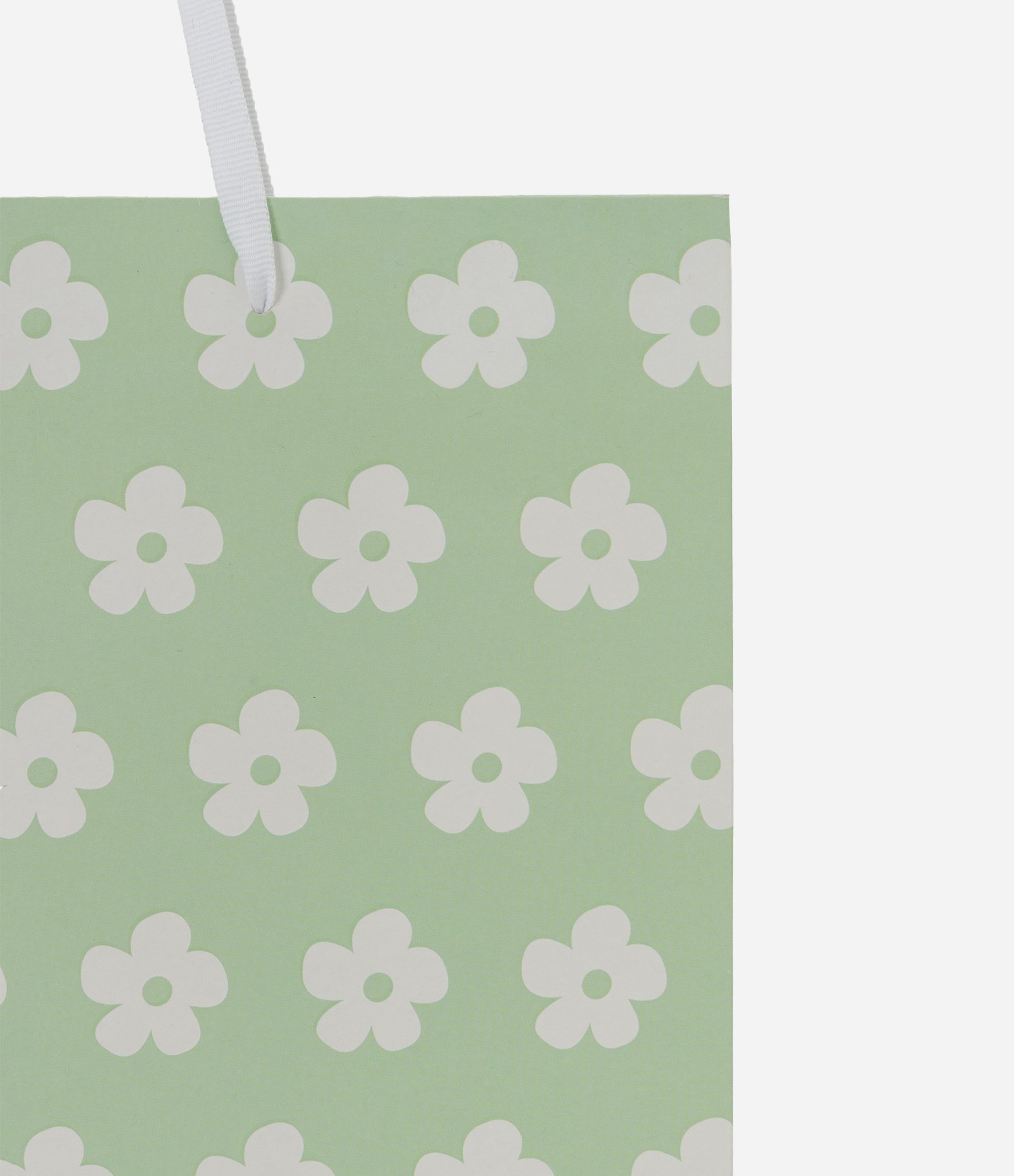 Embalagem de Presente Média com Estampa de Florzinhas Verde 5