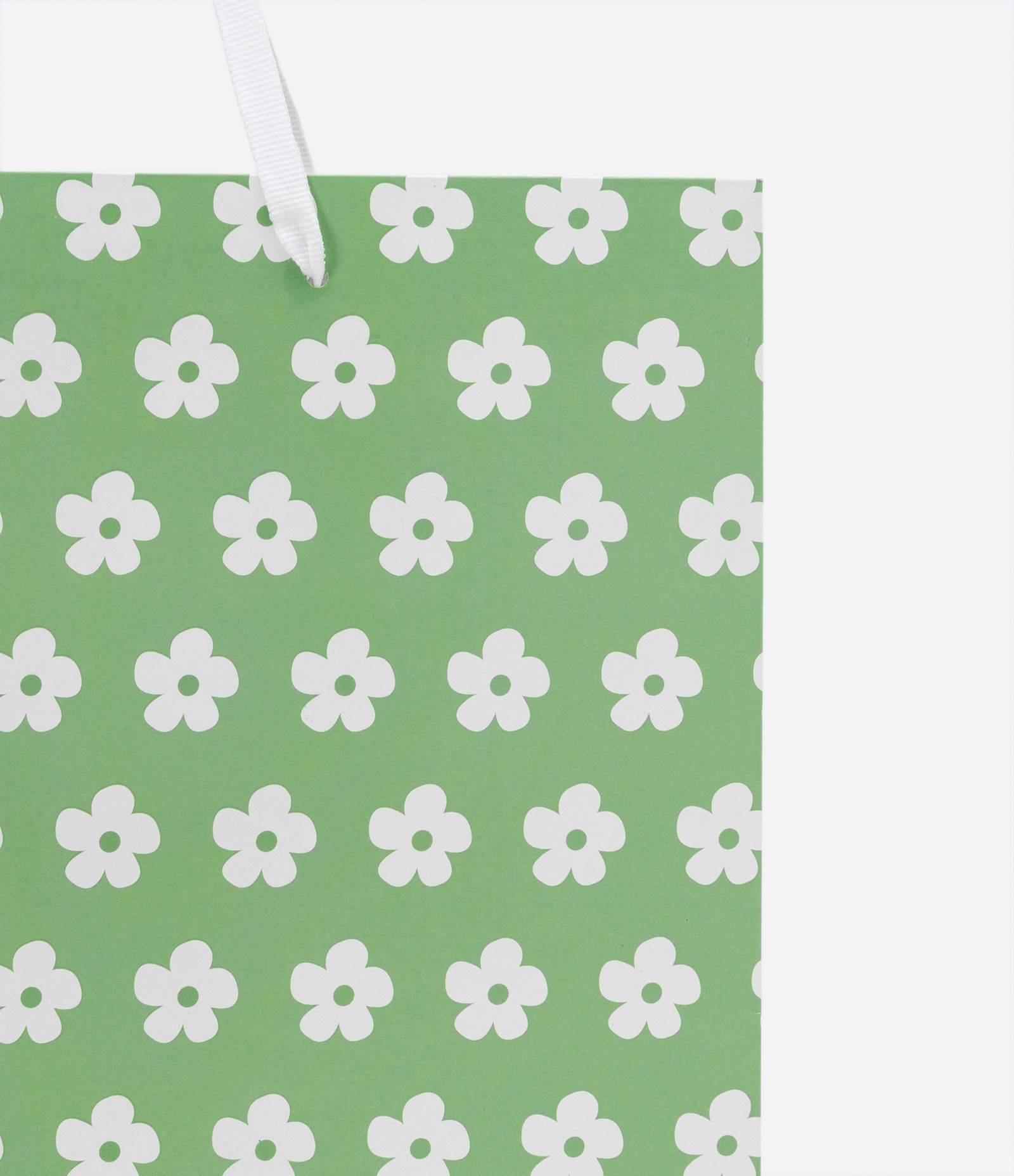 Embalagem de Presente Média com Estampa de Florzinhas Verde 3