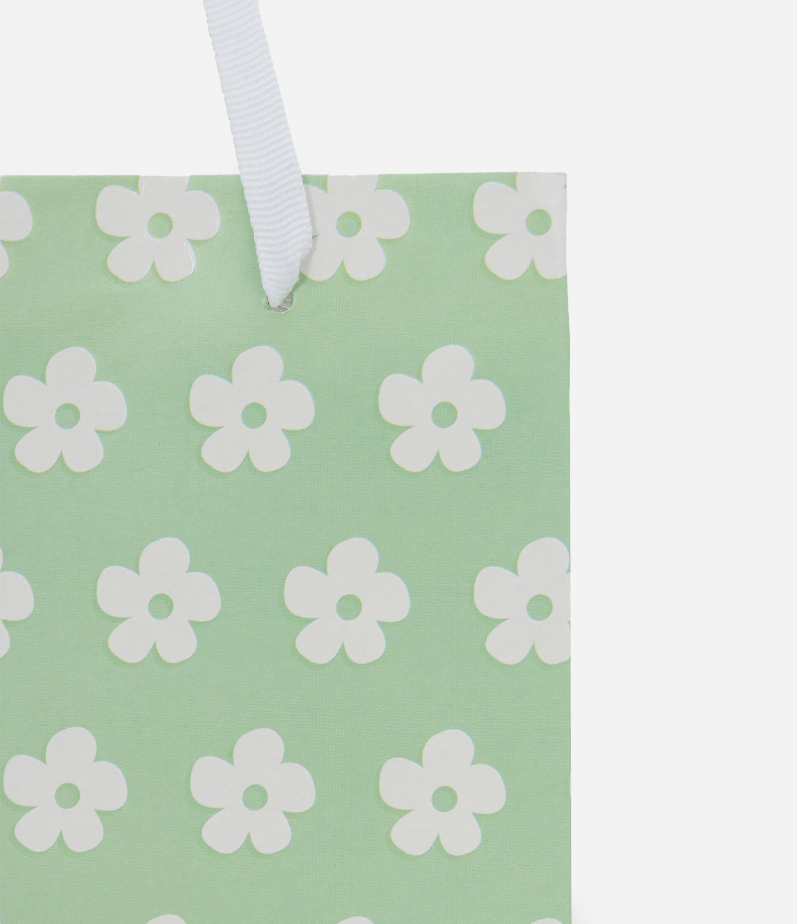 Embalagem de Presente Pequena com Estampa de Flores Verde 2