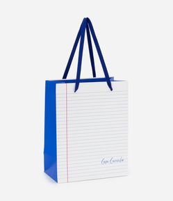 Embalagem de Presente Pequena com Estampa Listrada e Lettering