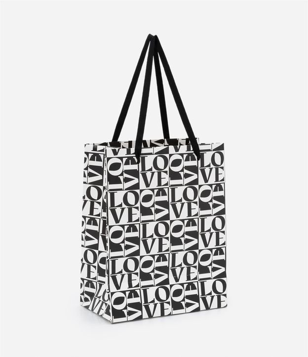 Embalagem de Presente Pequena com Estampa Lettering Love