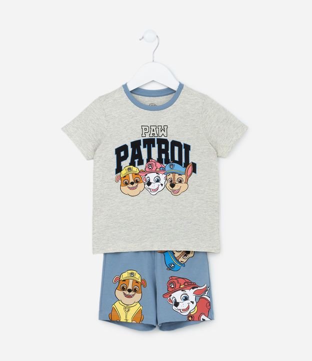 Pijama Curto em Algodão Estampa Patrulha Canina - Tam 2 a 4 anos