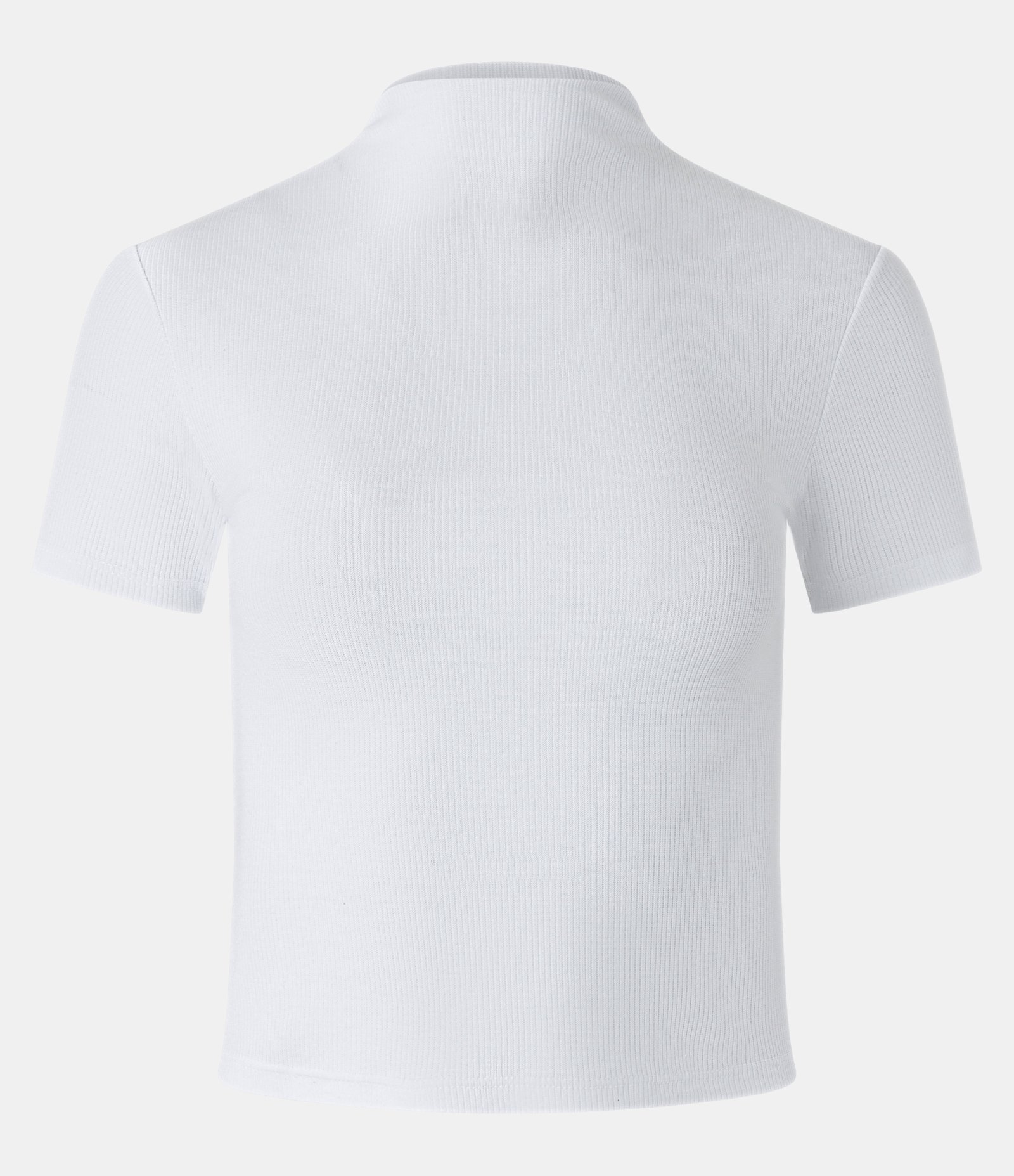 Blusa em Ribana com Golinha Alta Inteira Branco 3
