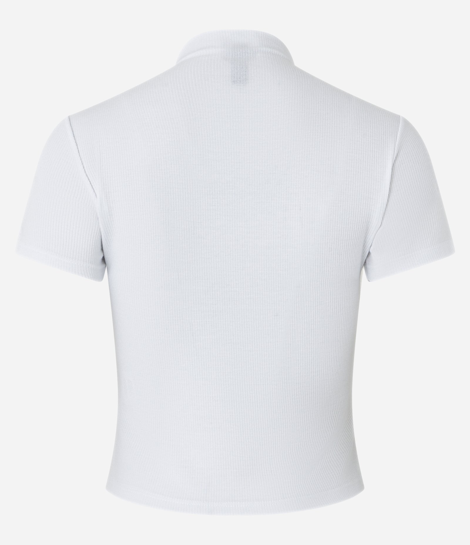 Blusa em Ribana com Golinha Alta Inteira Branco 5