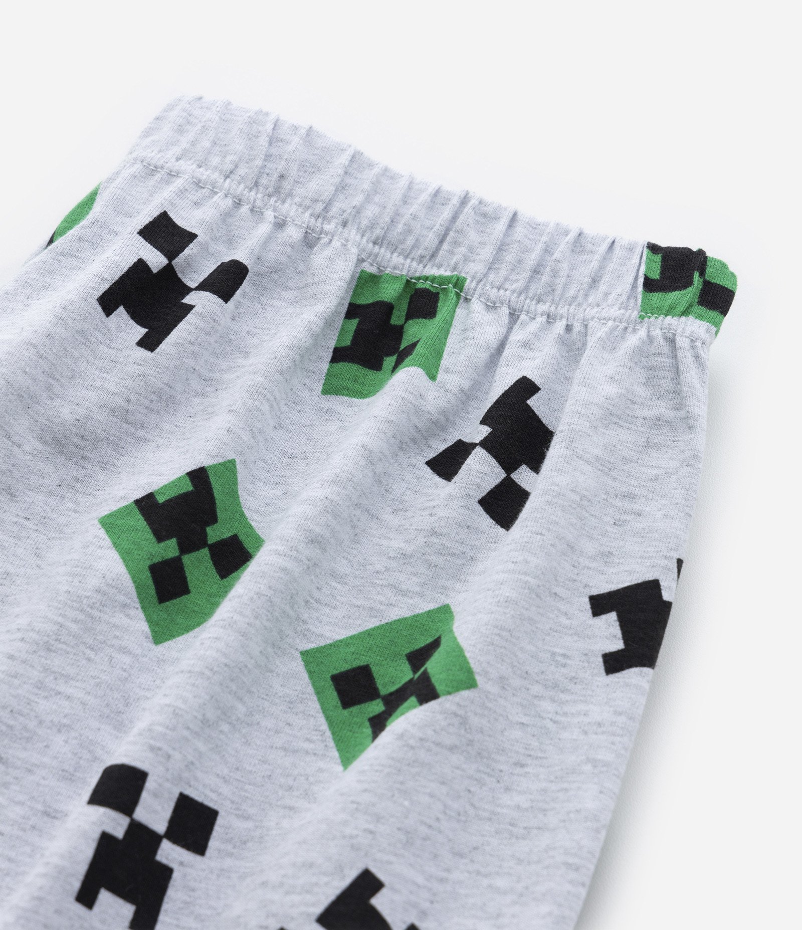 Pijama Curto Infantil com Estampa Minecraft - Tam 05 ao 14 Anos Verde/Cinza 4