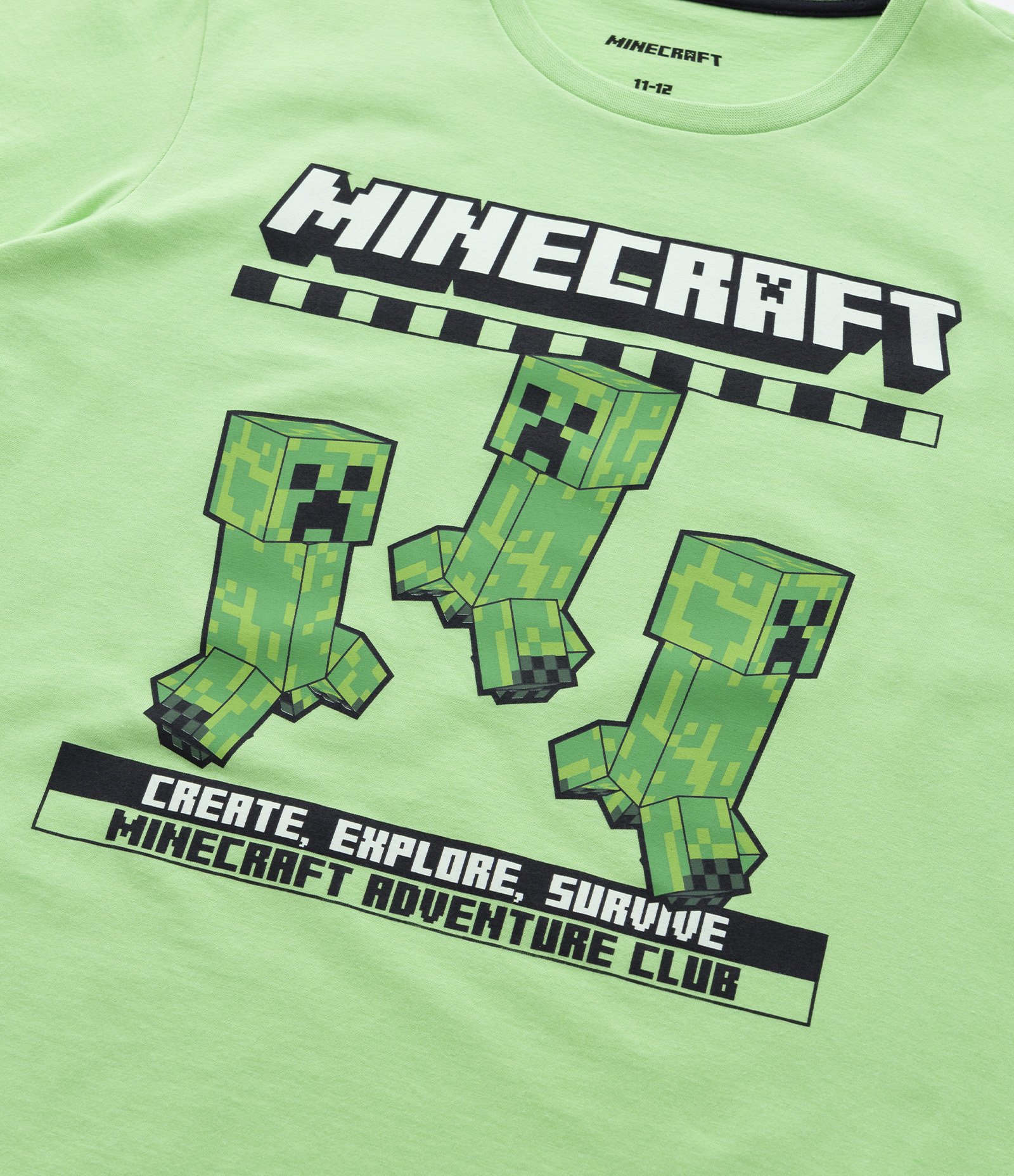 Pijama Curto Infantil com Estampa Minecraft - Tam 05 ao 14 Anos Verde/Cinza 7