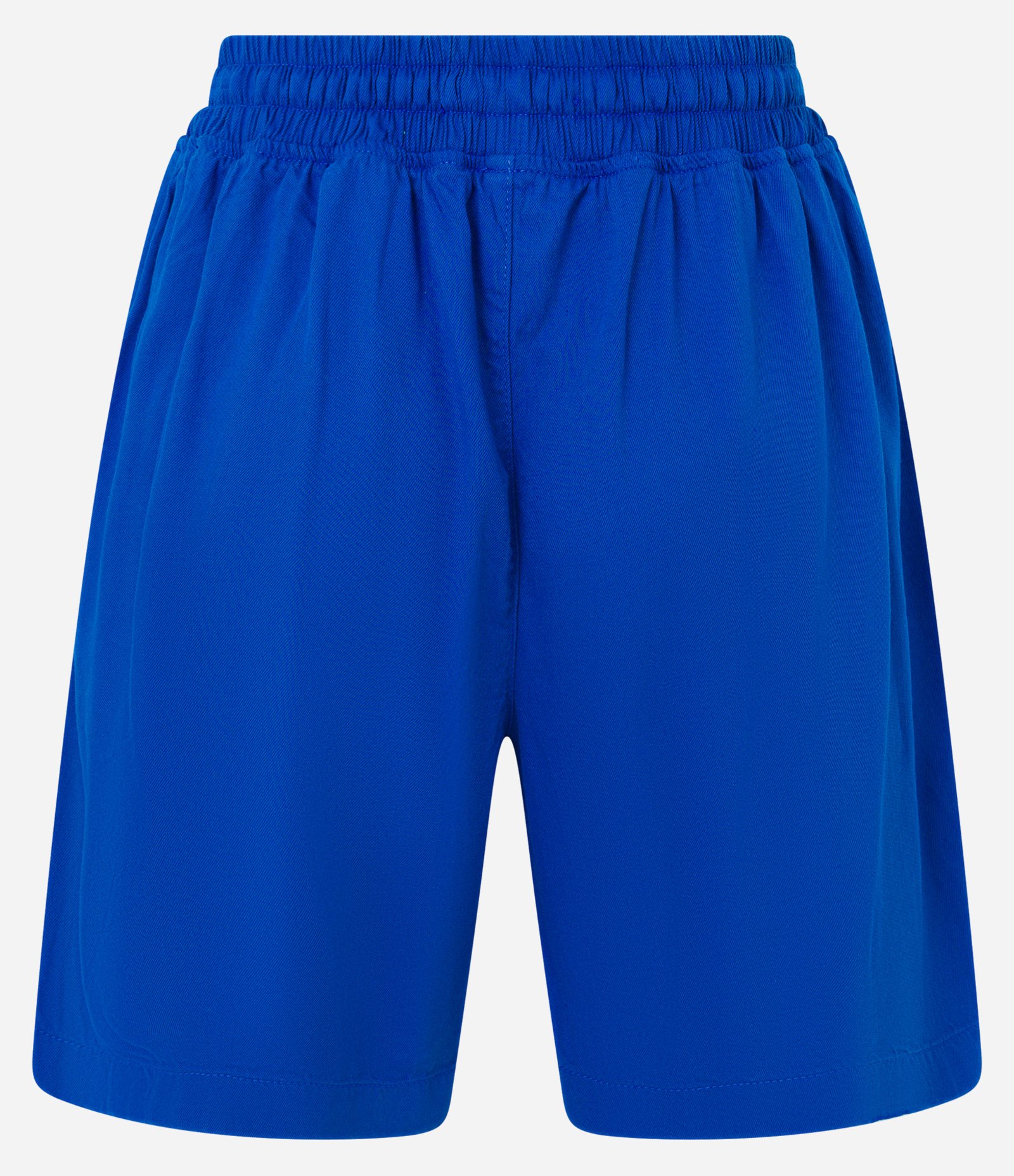 Short Longo em Sarja com Pregas e Amarração com Miçangas Azul 6