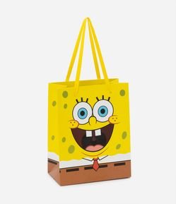 Embalagem de Presente Pequena com Estampa do Bob Esponja