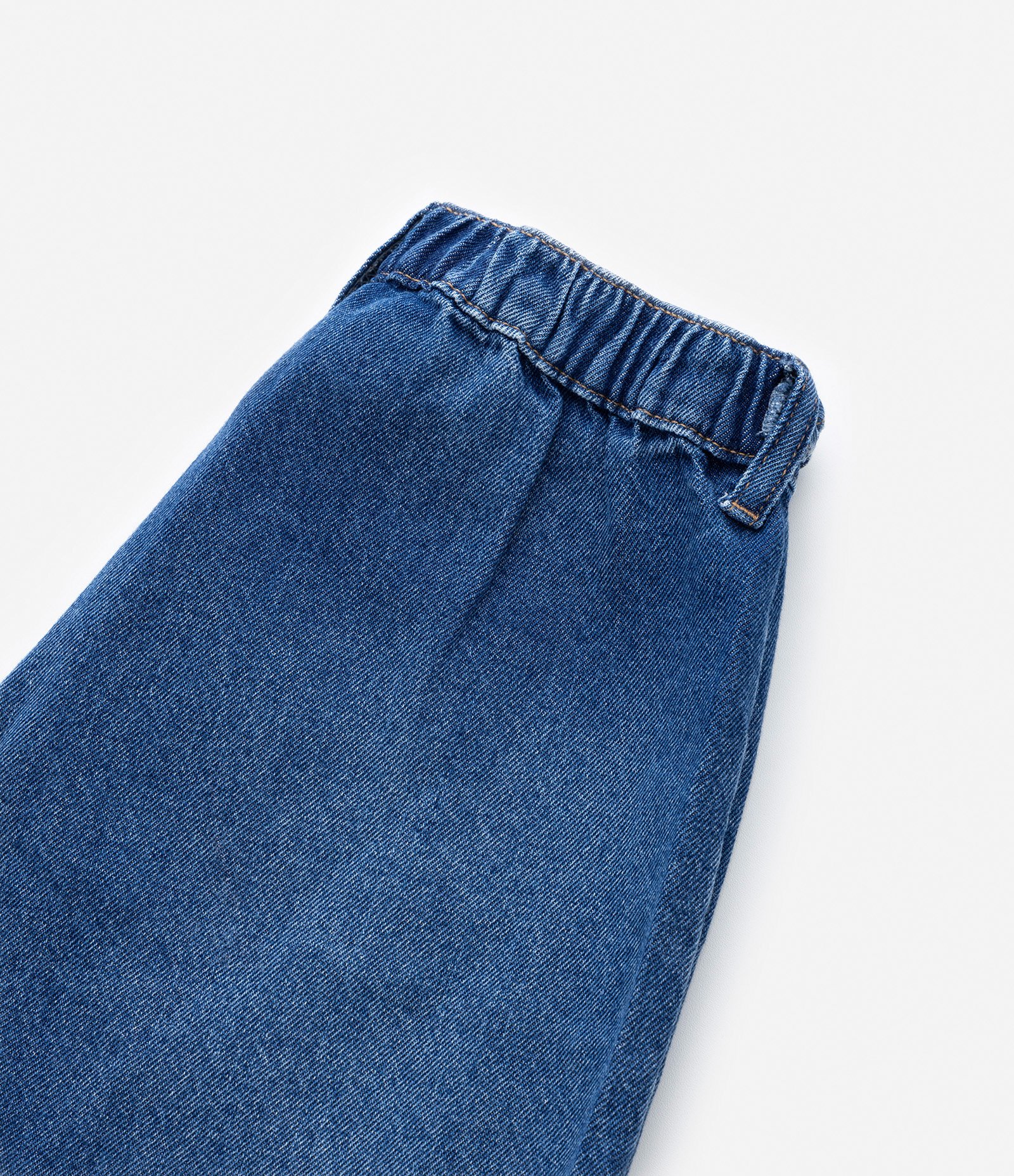 Calça Reta Infantil em Jeans com Cós Trançado - Tam 5 a 14 Anos Azul 4