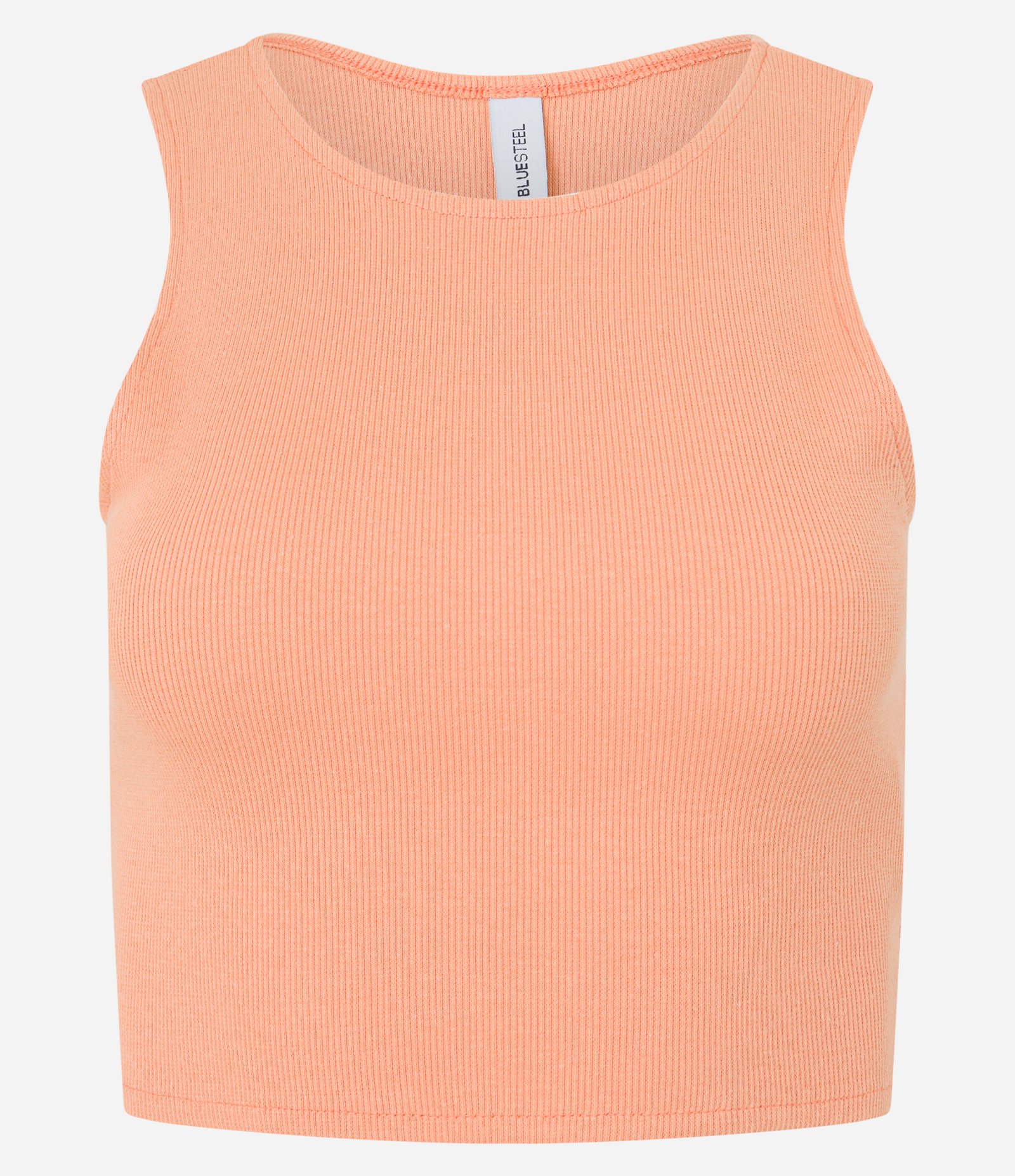 Blusa Cropped sem Manga em Algodão com Textura Canelada 5