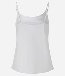 Blusa de Alcinha em Tecido Acetinado com Decote Degagê