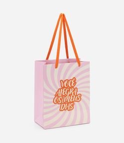 Embalagem de Presente Pequena com Estampa Espiral e Lettering