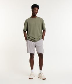 Bermuda Slim Alfaiataria em Sarja com Bolsos