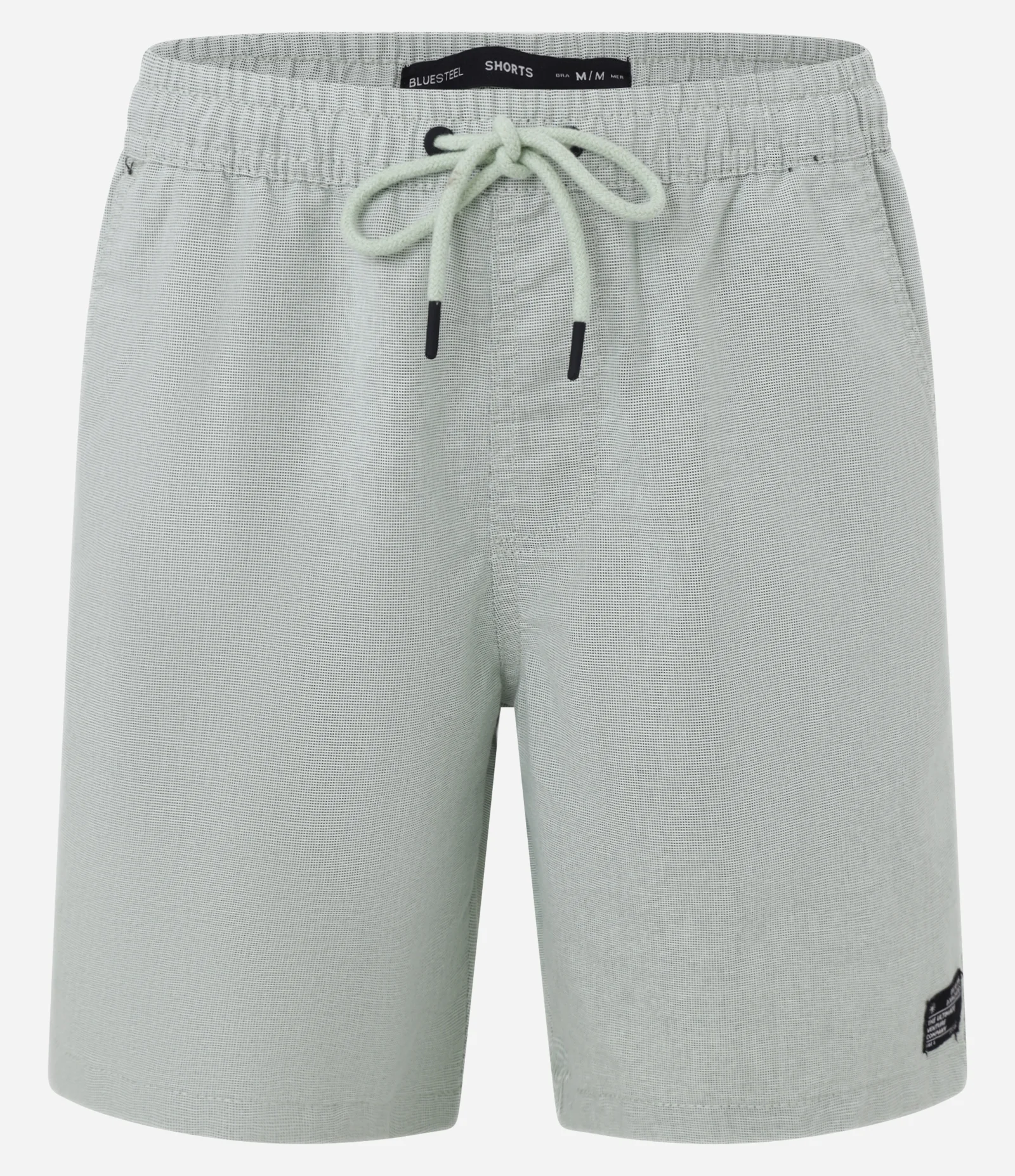 Bermuda Texturizada com Cós Elástico e Cordão para Ajuste Verde Claro 6