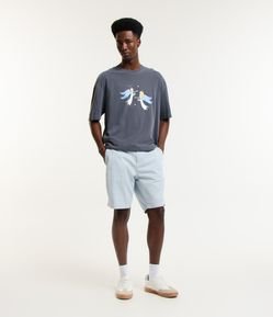 Bermuda em Sarja Liso Salinas com Bolsos