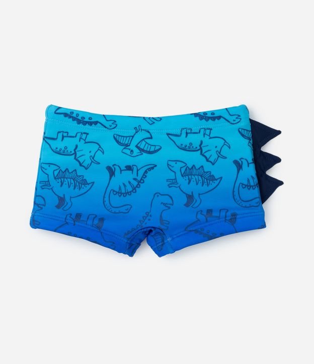 Sunga Boxer Infantil Estampada de Dinos e Cristas 3D com Proteção UV - Tam 1 a 4 anos