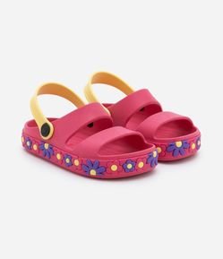 Chinelo Infantil em PVC com Florzinhas na Sola - Tam 21 ao 28