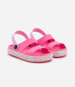 Chinelo Infantil em PVC com Florzinhas na Sola - Tam 21 ao 28