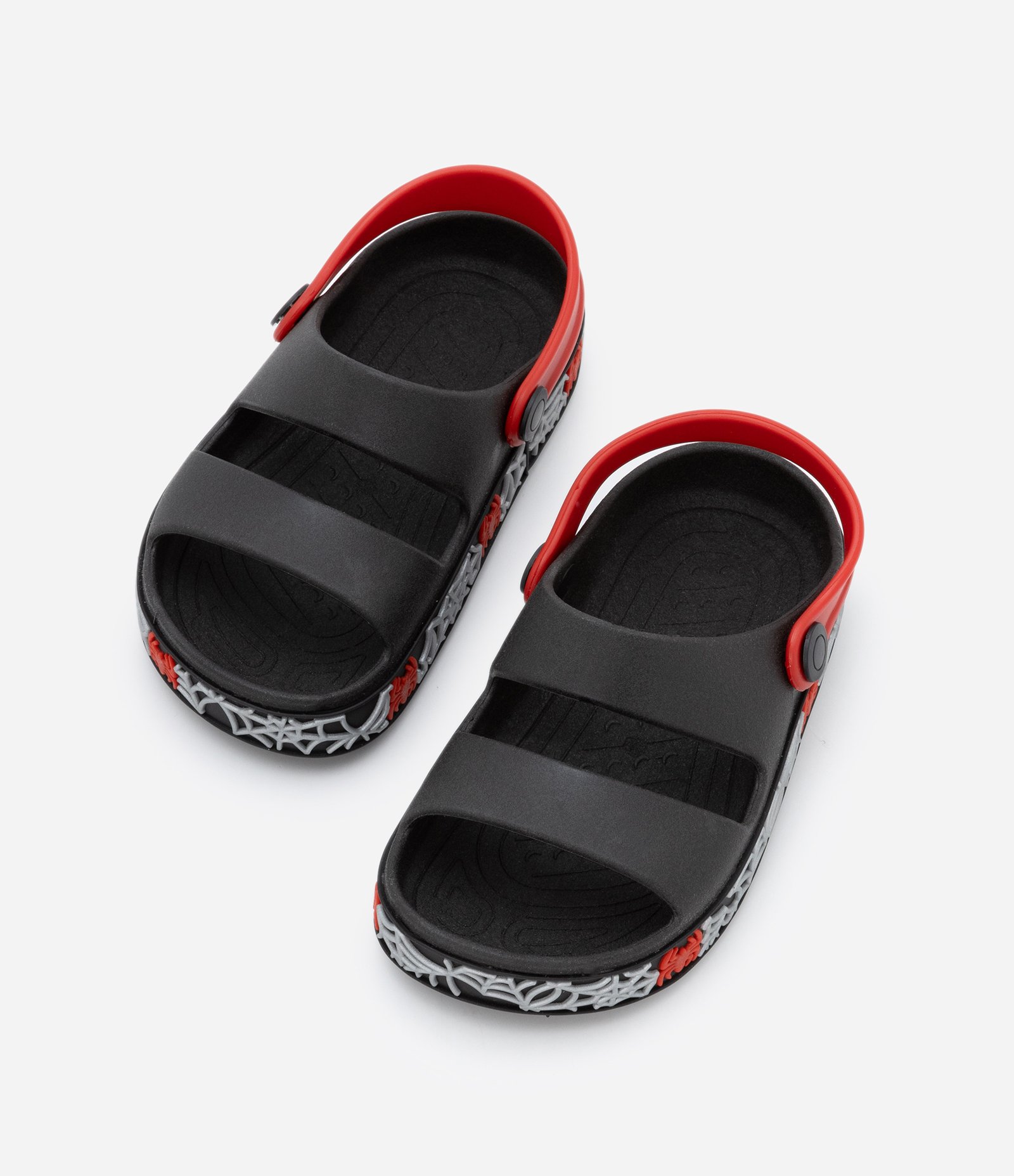 Chinelo Infantil em PVC com Estampa de Aranhas na Sola - Tam 21 ao 28 Preto 4