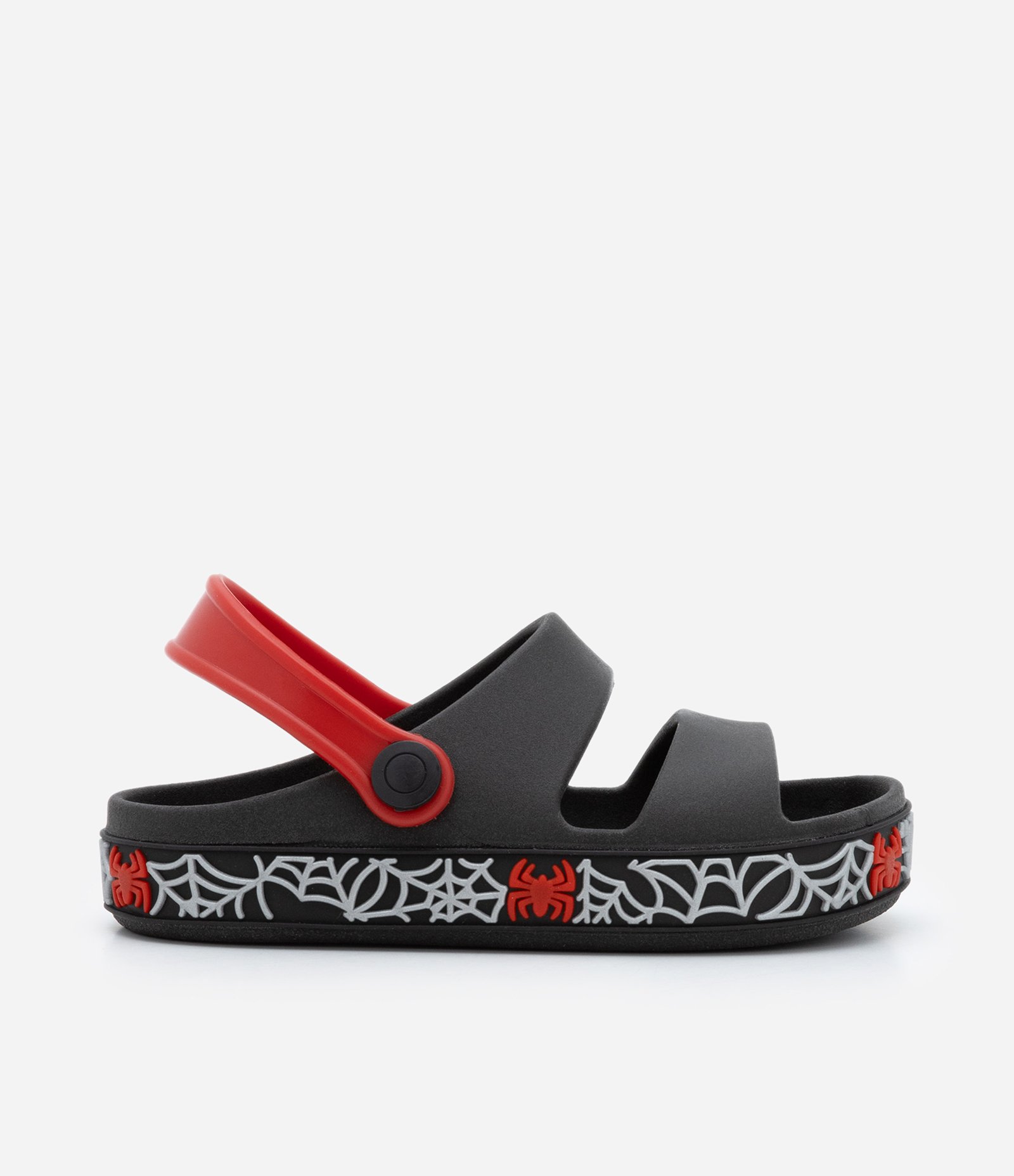 Chinelo Infantil em PVC com Estampa de Aranhas na Sola - Tam 21 ao 28 Preto 5