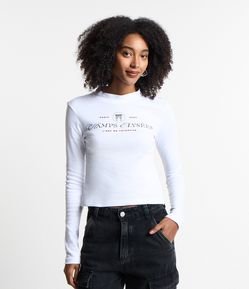 Blusa em Ribana com Lettering Champs Elysées