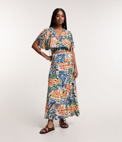 Saia Midi com Transpasse e Amarração Lateral