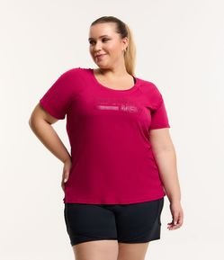 Camiseta Esportiva com Estampa Empowerment e Manga Raglan Curve & Plus Size