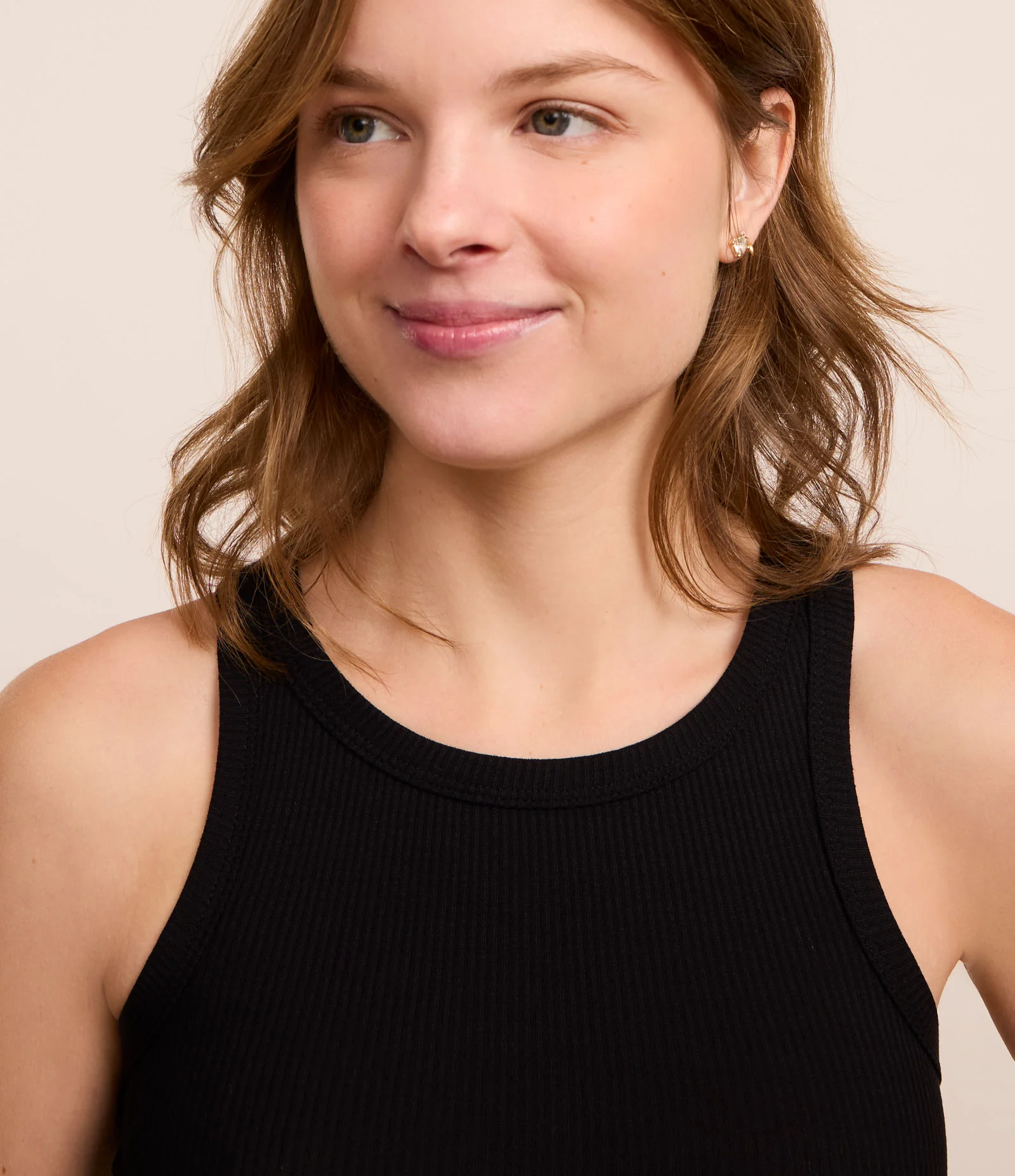 Pijama Short Doll em Ribana com Botões Preto 2