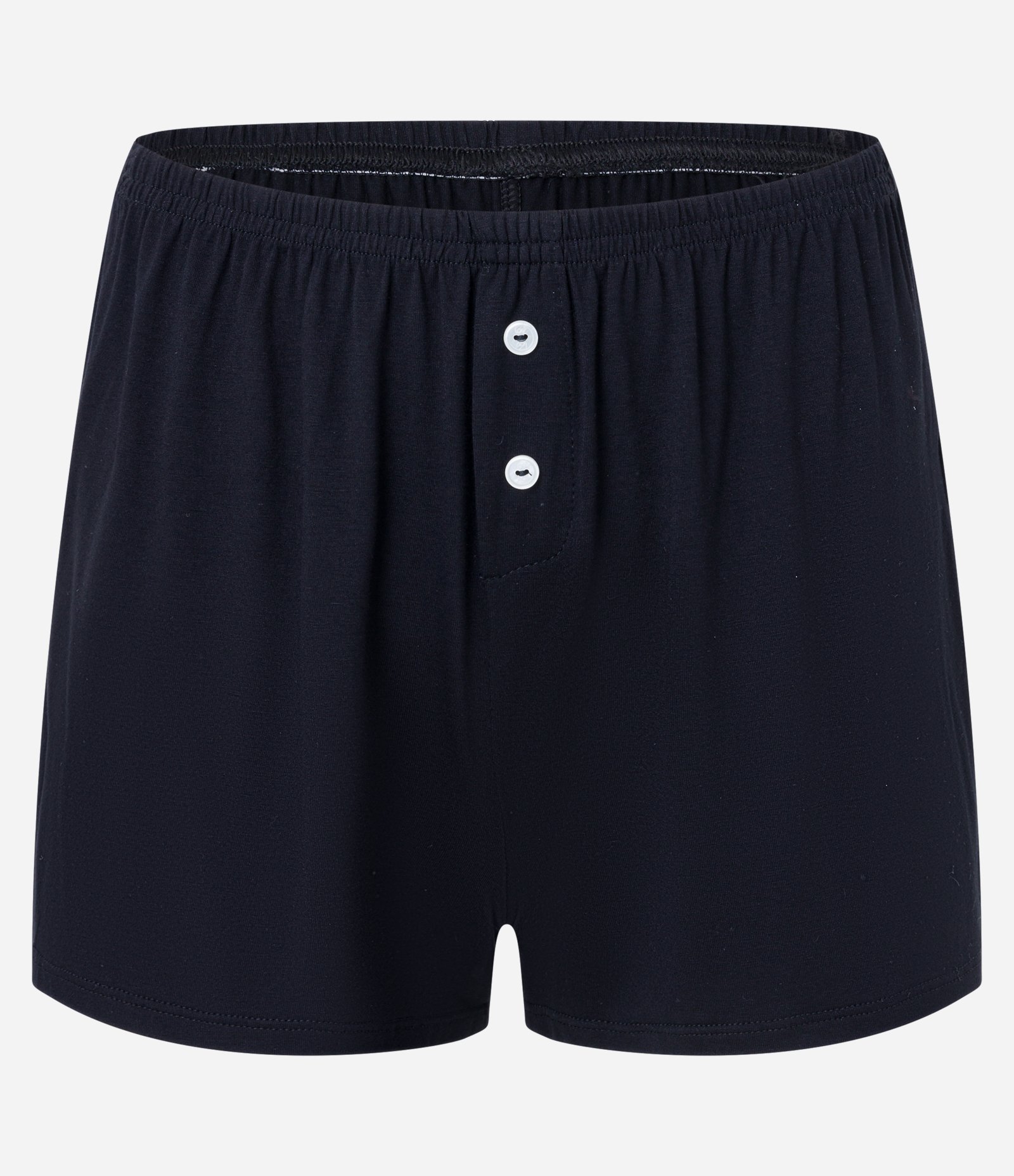 Pijama Short Doll em Ribana com Botões Preto 7