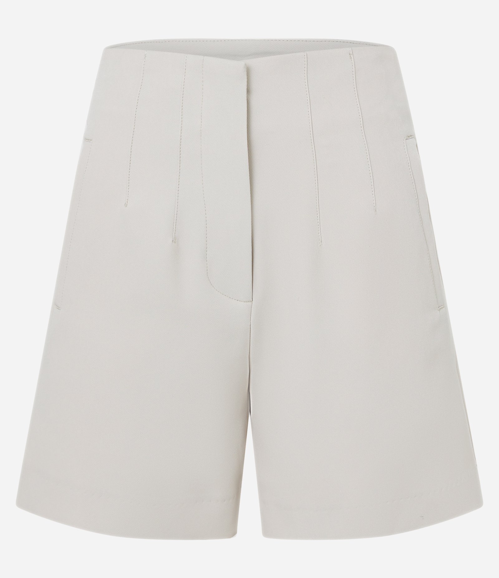 Short Alfaiatado Cintura Alta com Pences e Bolsos Off White 5
