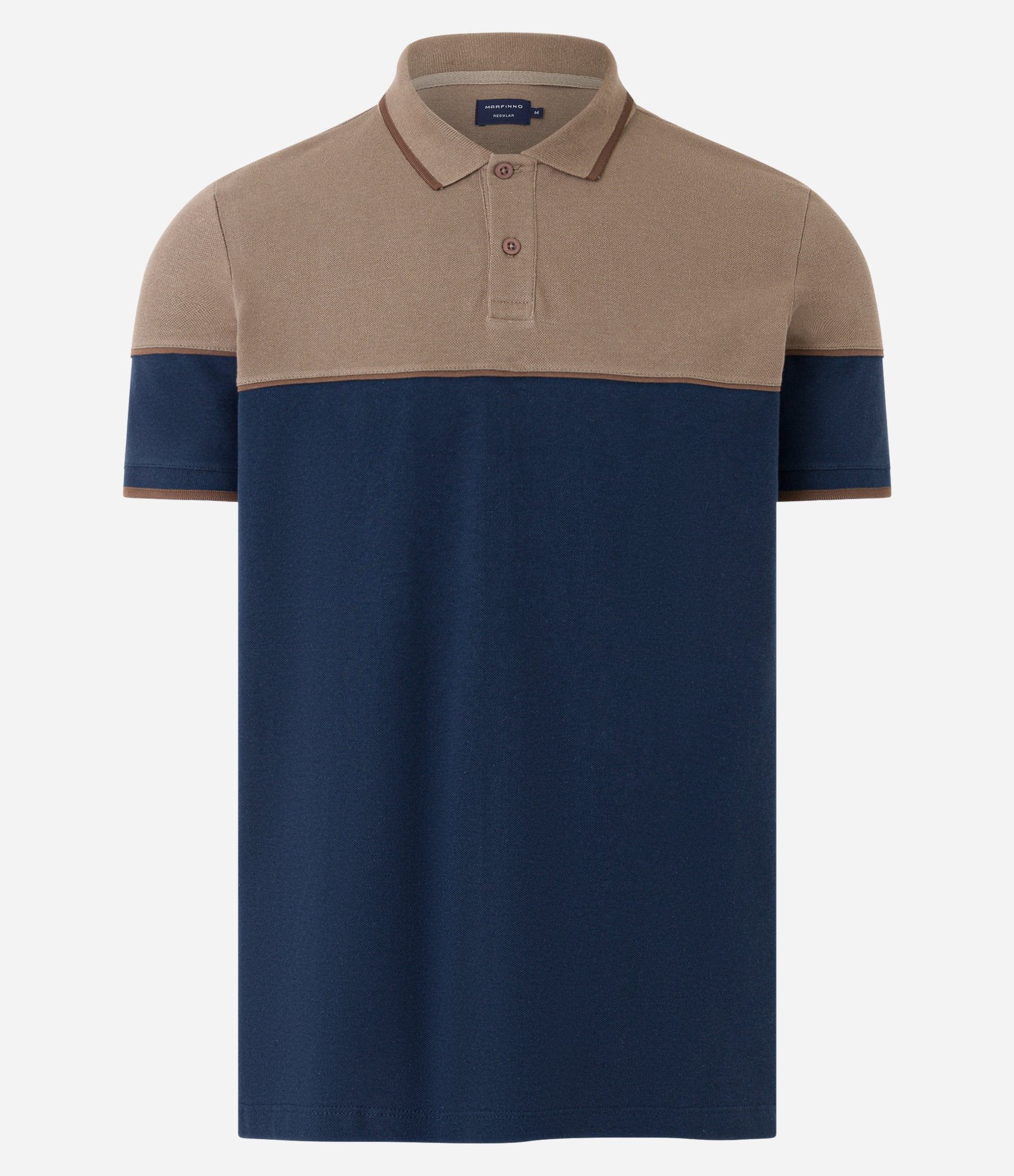 Camisa Polo Regular em Malha Piquet com Blocos de Cor e Friso Contrastante 6