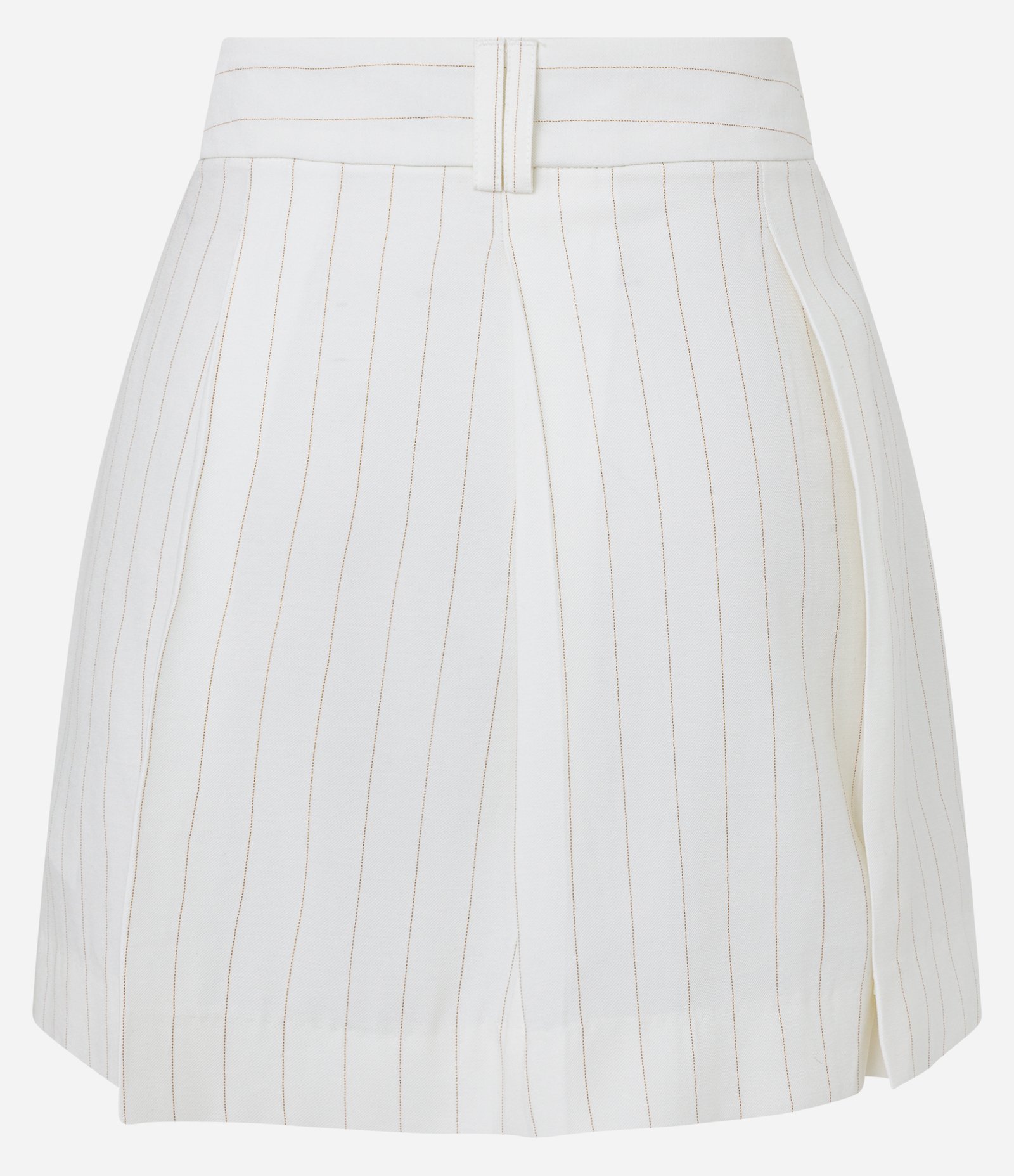 Saia em Viscose com Pregas e Detalhes em Fio Metalizado Branco Neve 5