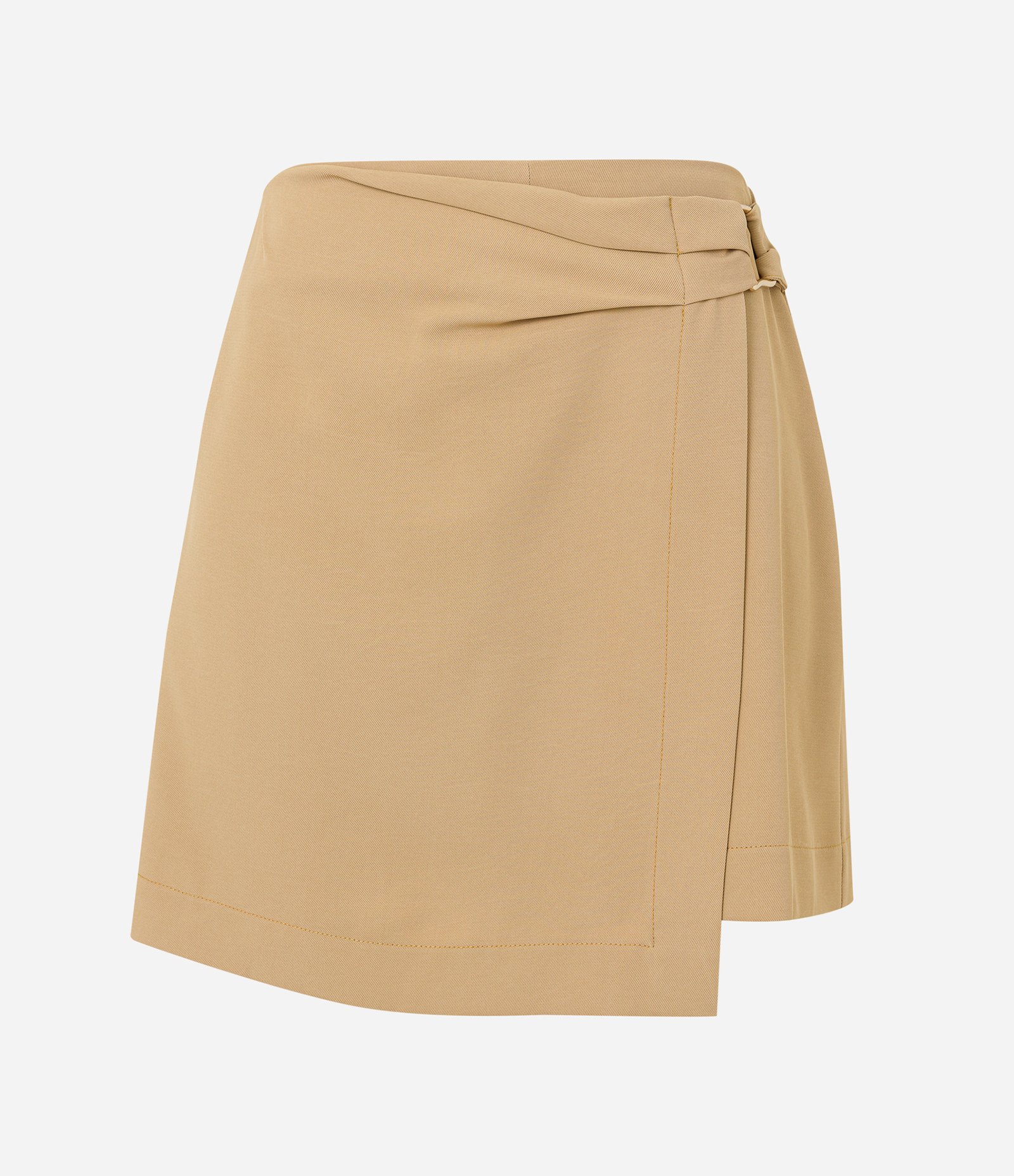 Short Saia em Alfaiataria Fivela na Lateral Bege 7