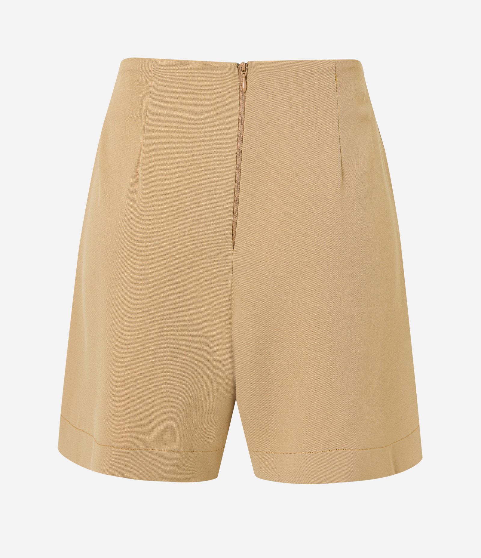 Short Saia em Alfaiataria Fivela na Lateral Bege 8
