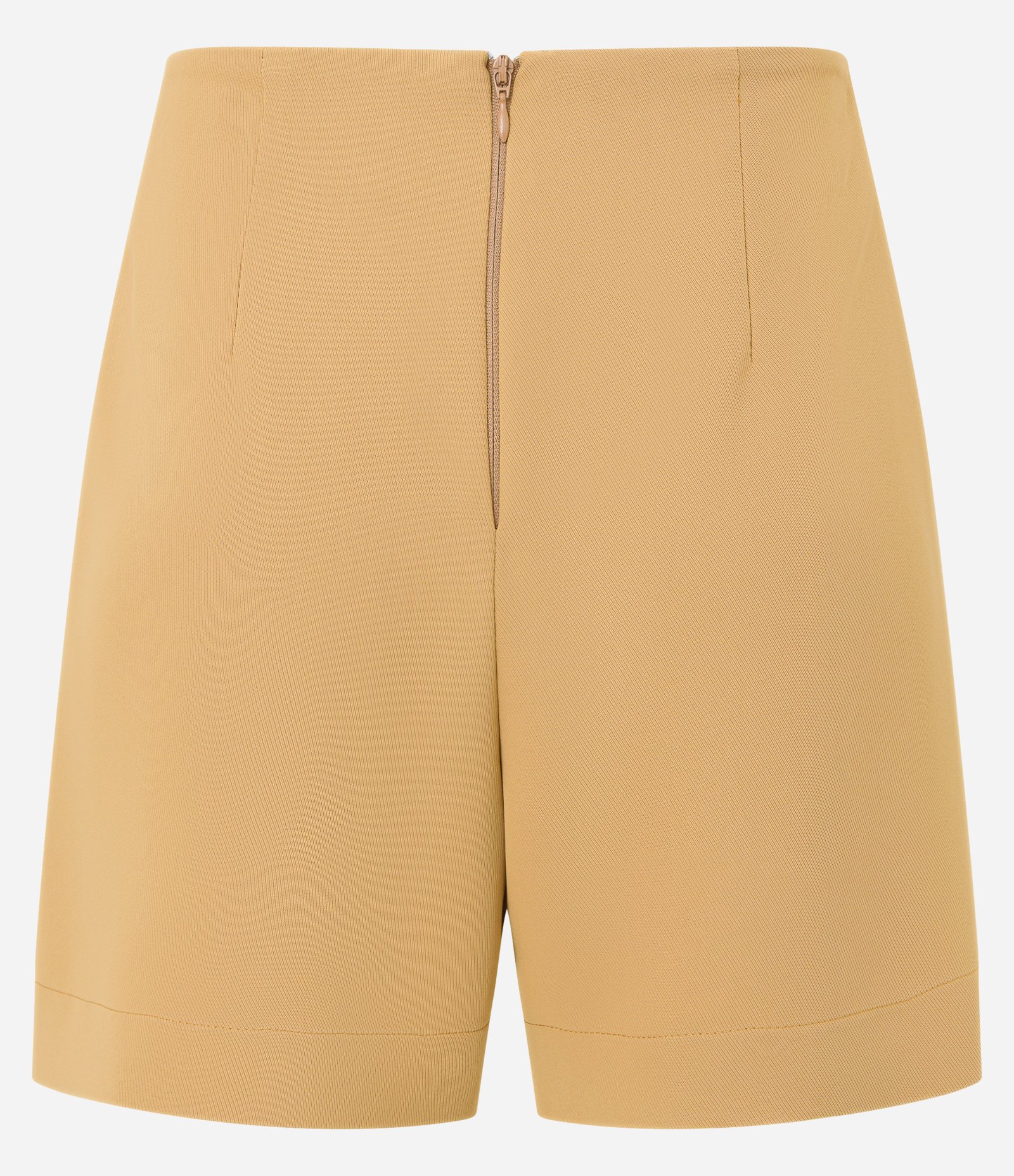 Short Saia Alfaiatado com Transpasse e Fivela Lateral Bege 6
