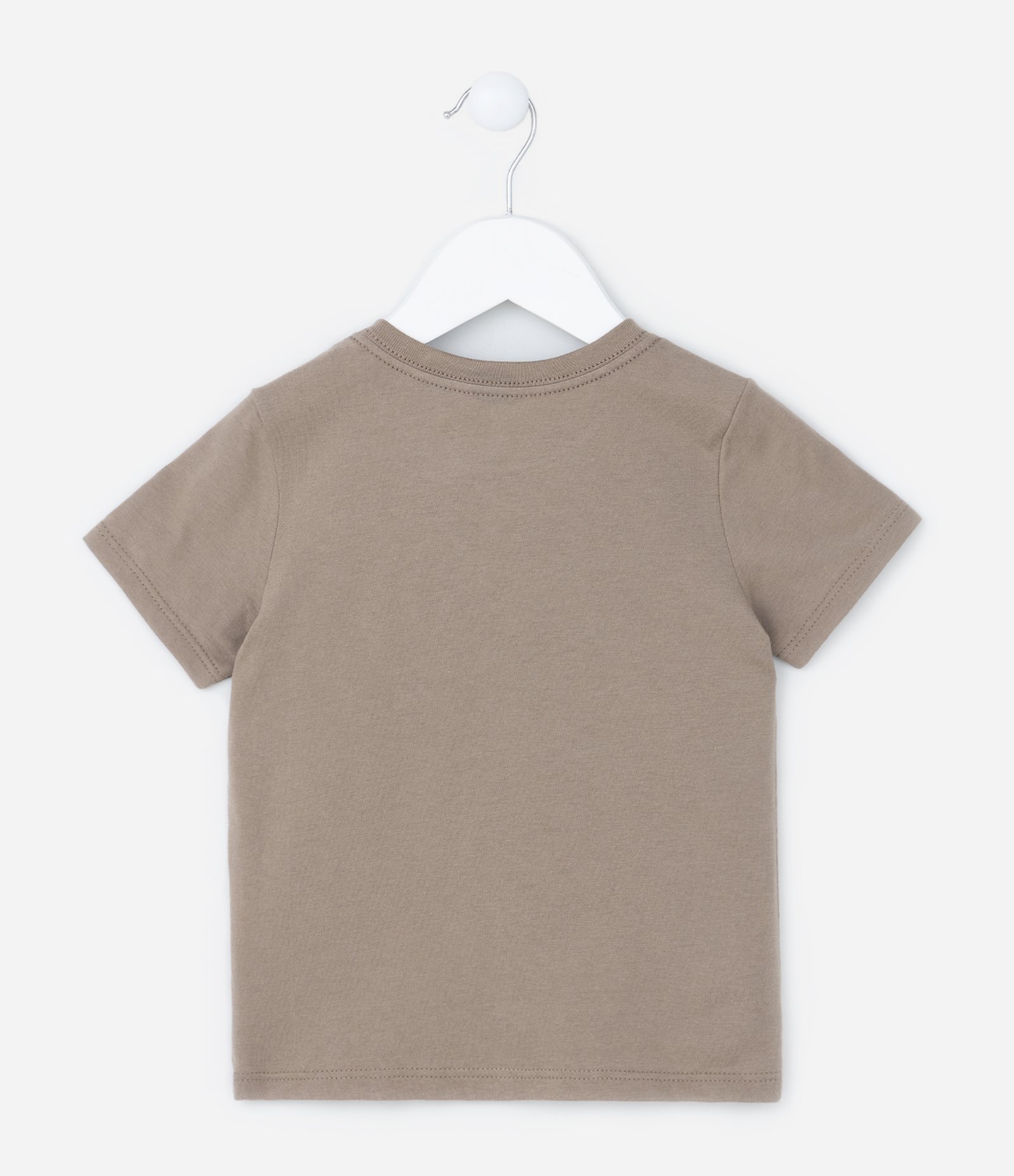 Camiseta Infantil com Bolsinho Interativo de Zebra - Tam 1 a 5 anos Bege 2