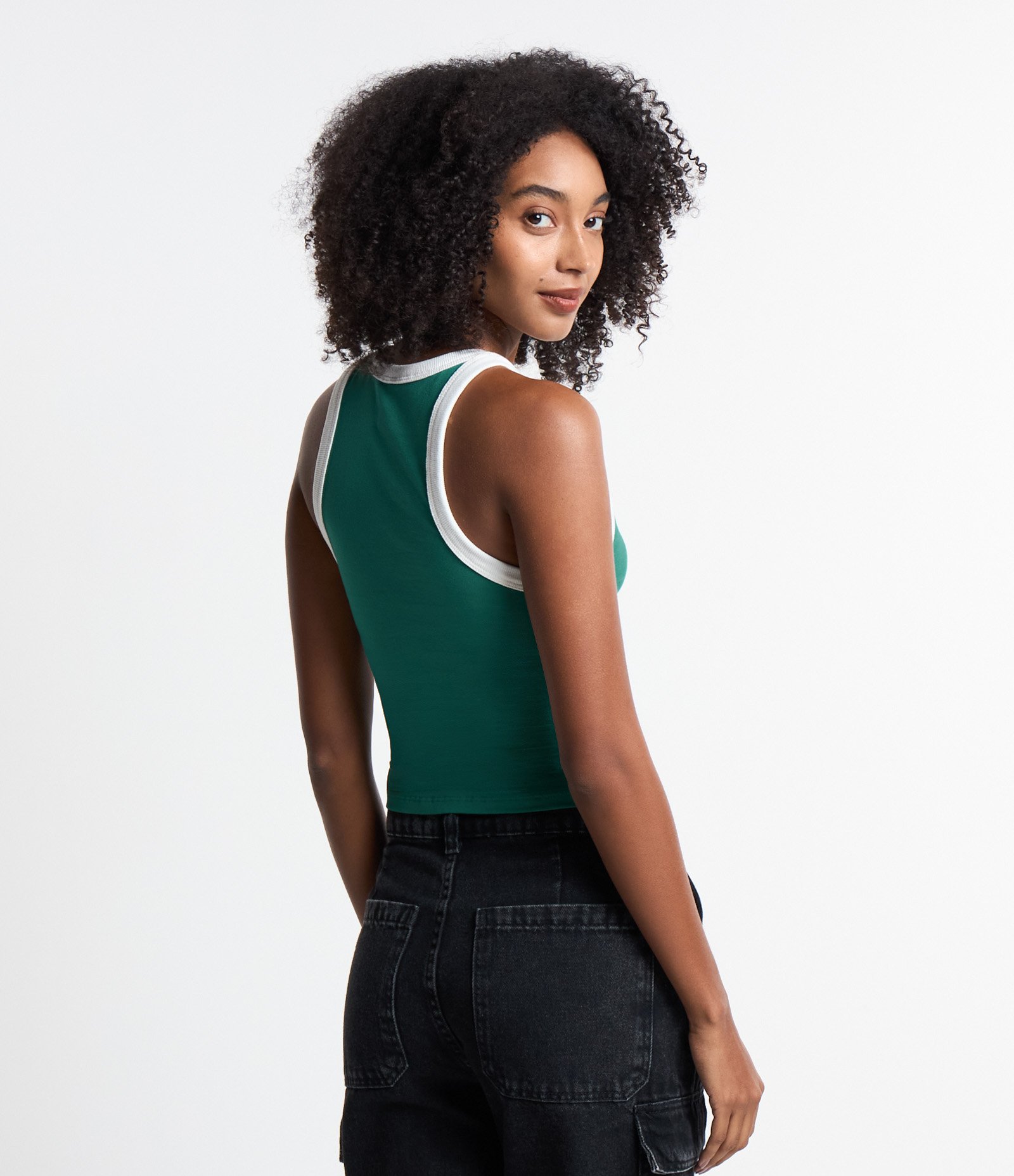 Regata em Algodão com Bordado La Vita é Bella Verde 3