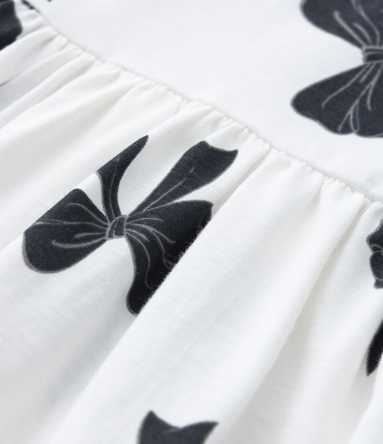 Vestido Infantil em Algodão com Estampa de Laços - Tam 5 A 14 Anos Branco Neve 3