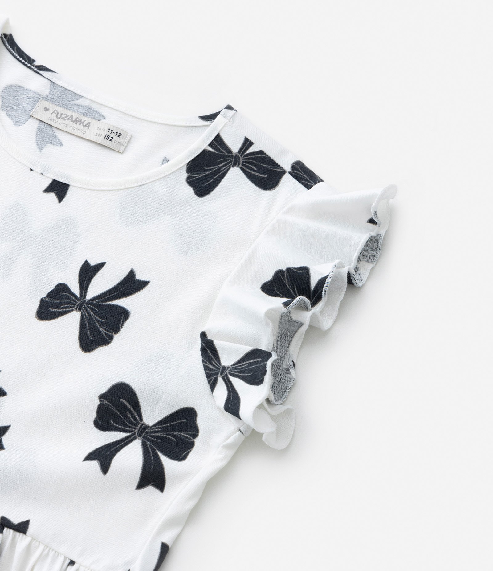 Vestido Infantil em Algodão com Estampa de Laços - Tam 5 A 14 Anos Branco Neve 4