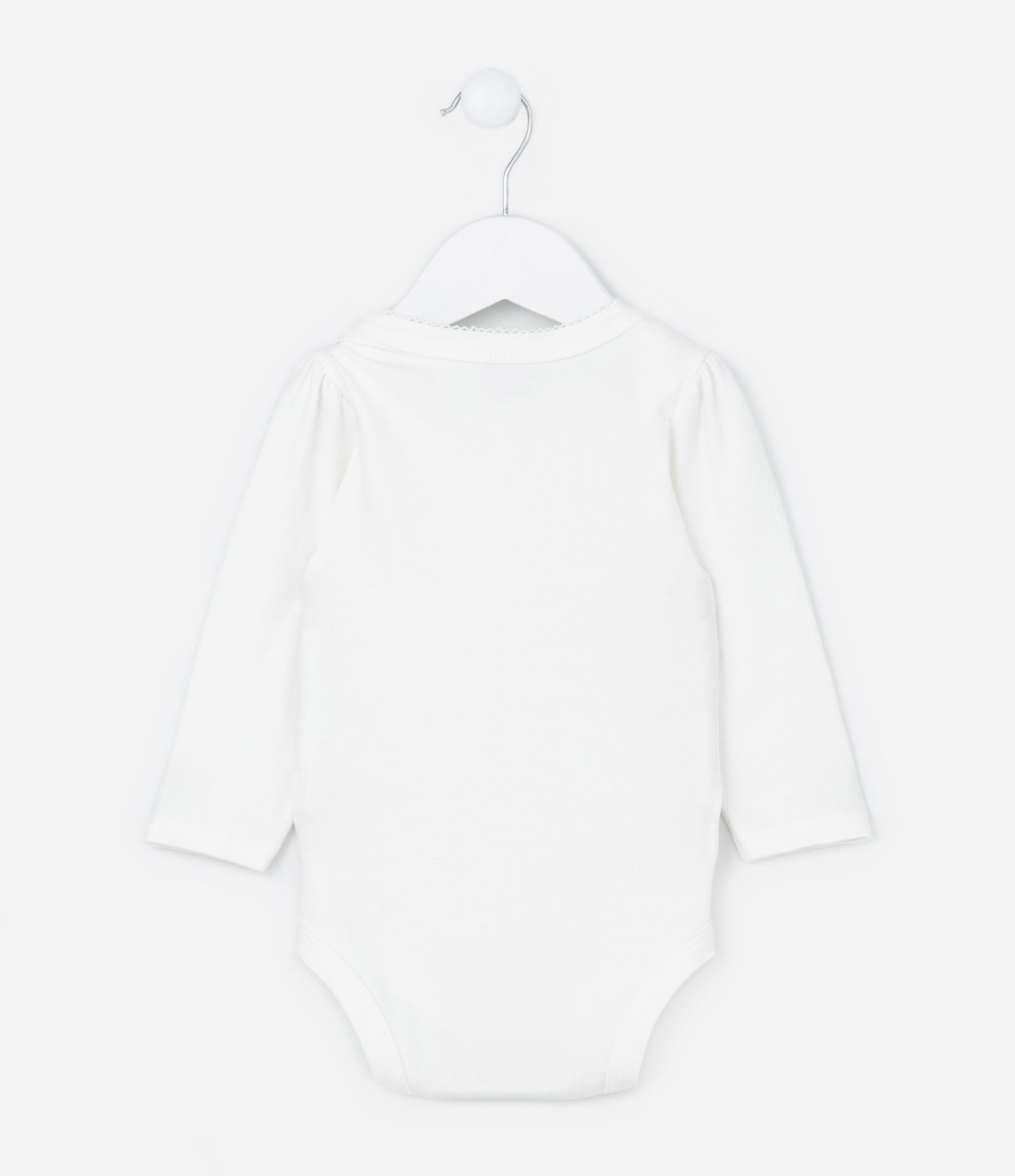 Body Infantil com Picueta e Lacinho na Gola - Tam  0 a 18 meses Branco 2