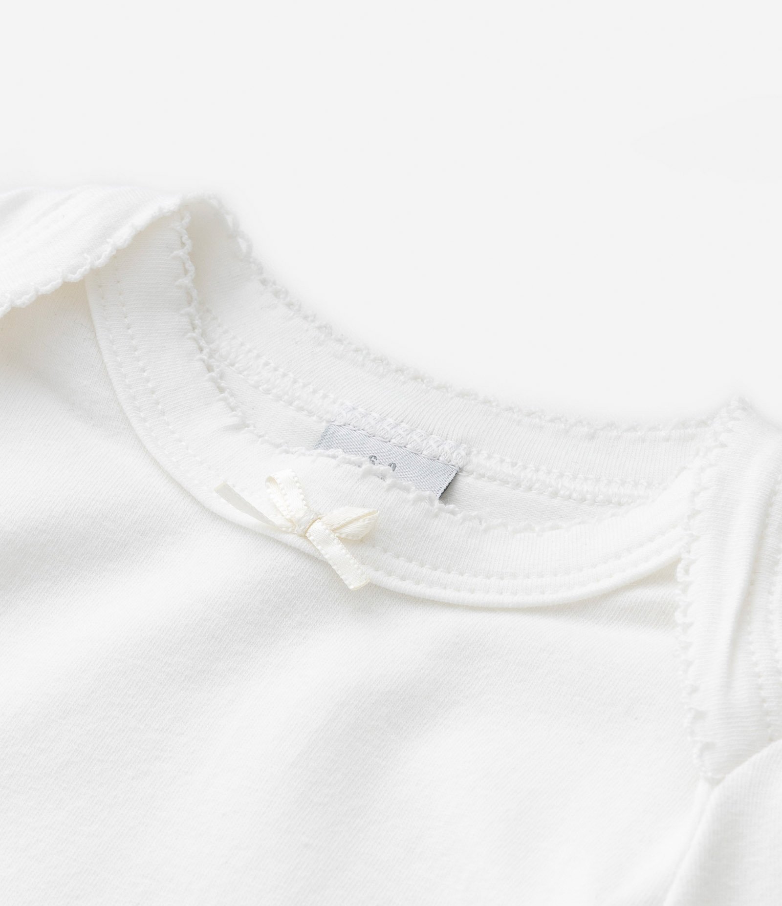 Body Infantil com Picueta e Lacinho na Gola - Tam  0 a 18 meses Branco 6