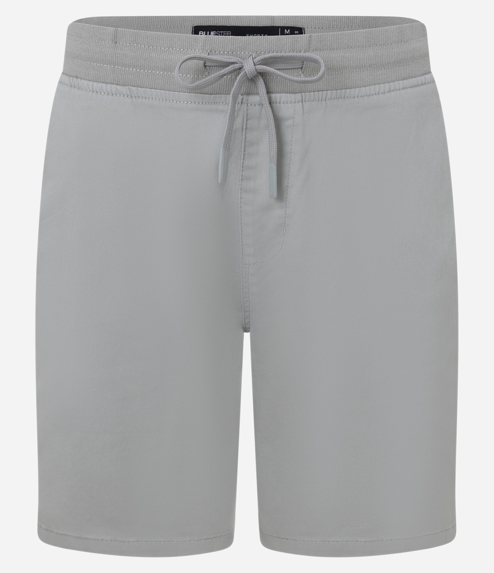Bermuda Regular Slim em Sarja com Cós Elástico e Bolsos Cinza 4