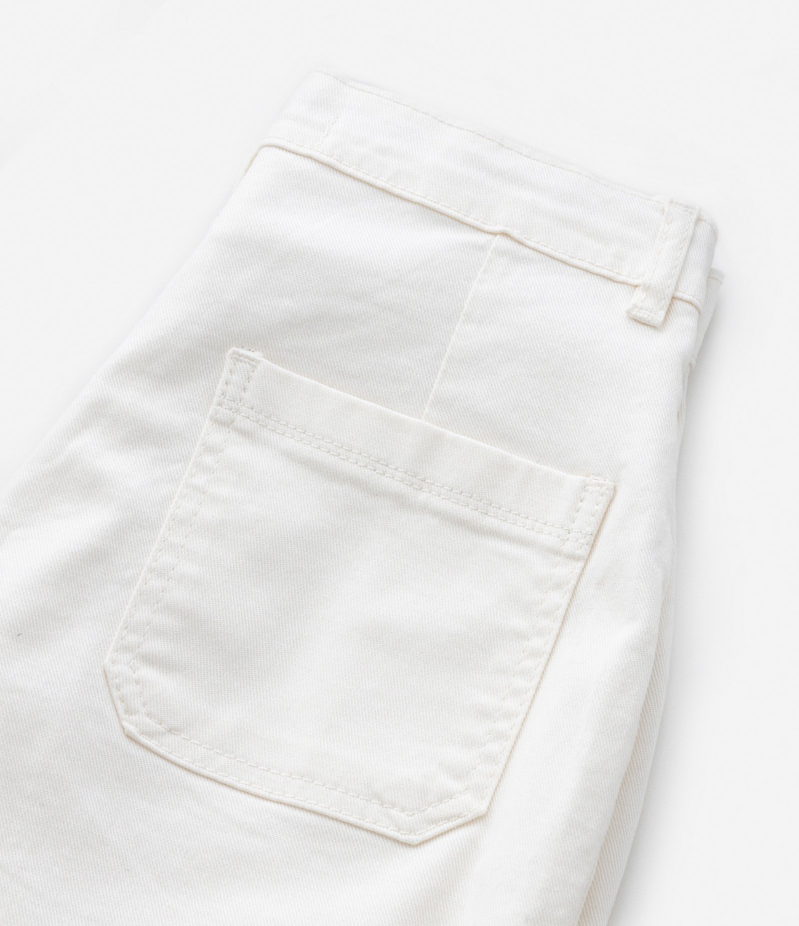 Calça Wide Leg Infantil em Jeans - Tam 5 a 14 Anos Branco Neve 4