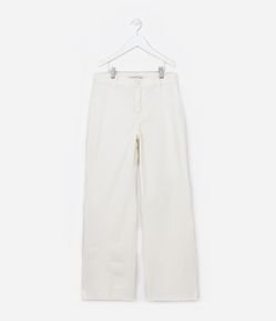 Calça Wide Leg Infantil em Jeans - Tam 5 a 14 Anos