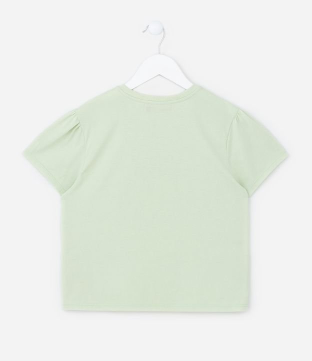 Blusa Infantil em Algodão com Bordado em Organza - Tam 5 a 14 Anos Verde 2